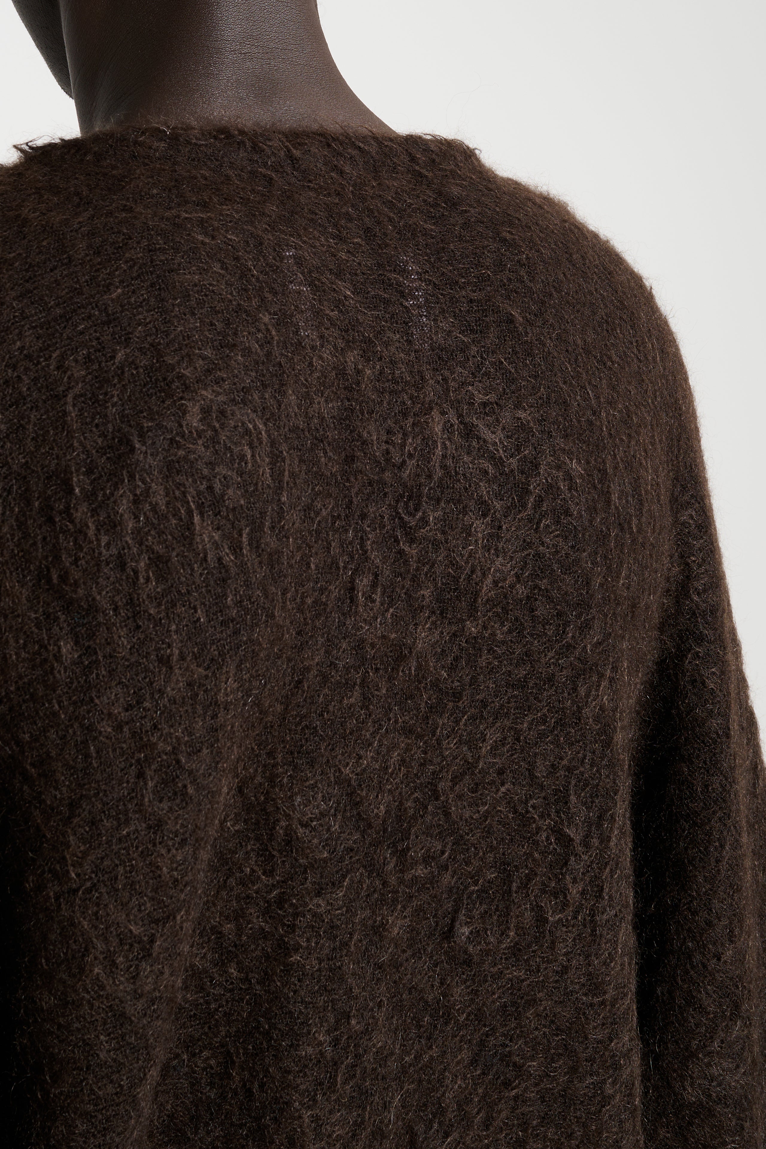 ssstein Super Kid Mohair Knit Dolman Sleeve LS Dark Brown