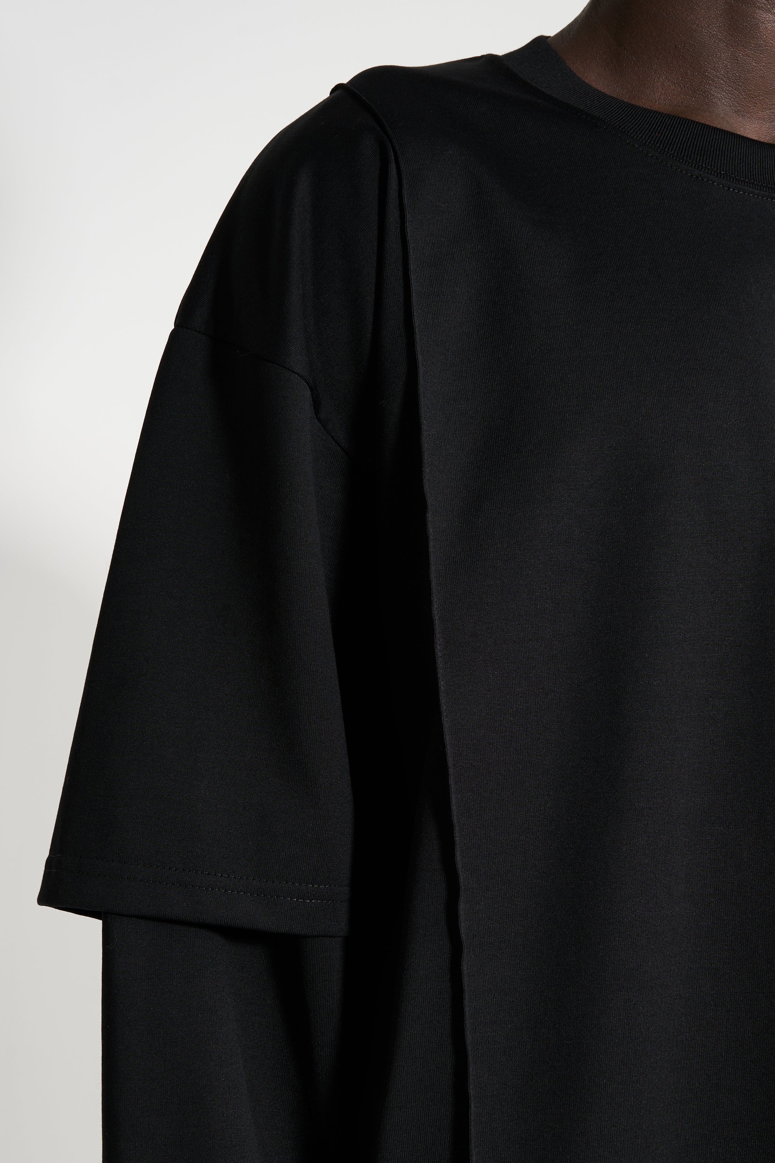 ssstein Oversized Layered Sleeve Tee Black