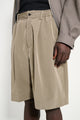 ssstein Windproof Nylon Wide Easy Shorts Taupe