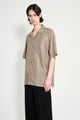 ssstein Cupro Twill Oversized Open Collar SS Shirt Taupe