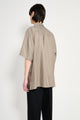 ssstein Cupro Twill Oversized Open Collar SS Shirt Taupe