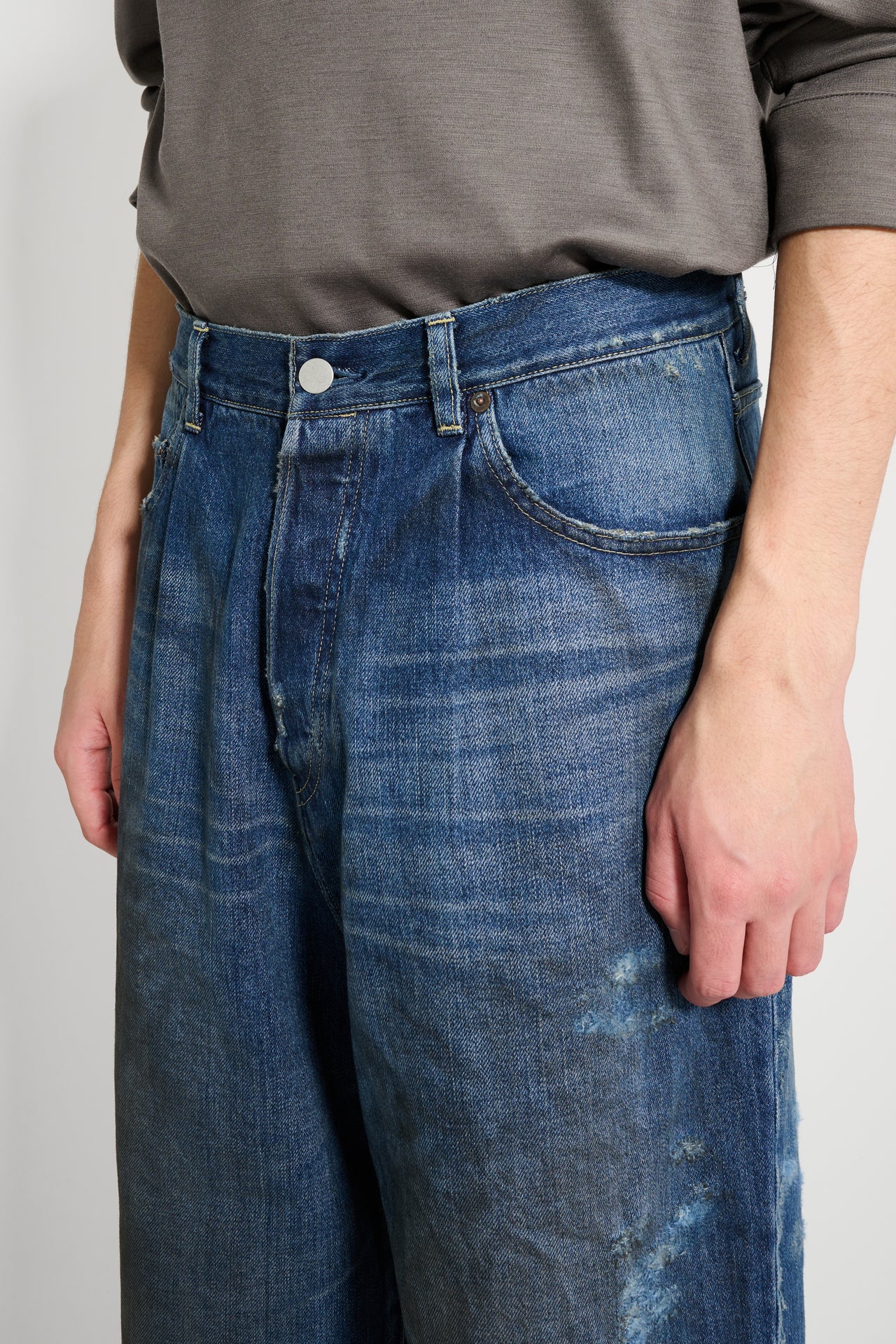 ssstein Baggy Denim Jeans Indigo