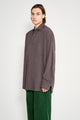 ssstein Rayon / Linen Oversized Down Pat Shirt Charcoal