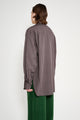 ssstein Rayon / Linen Oversized Down Pat Shirt Charcoal