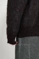 ssstein Kid Mohair Mix Jacquard Knit Cardigan Brown Mix