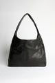 ssstein Leather Shoulder Bag Black