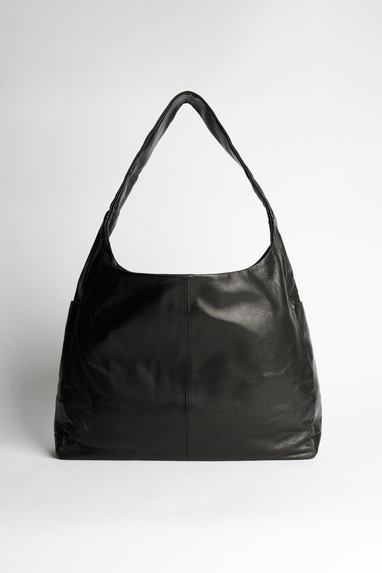 ssstein Leather Shoulder Bag Black