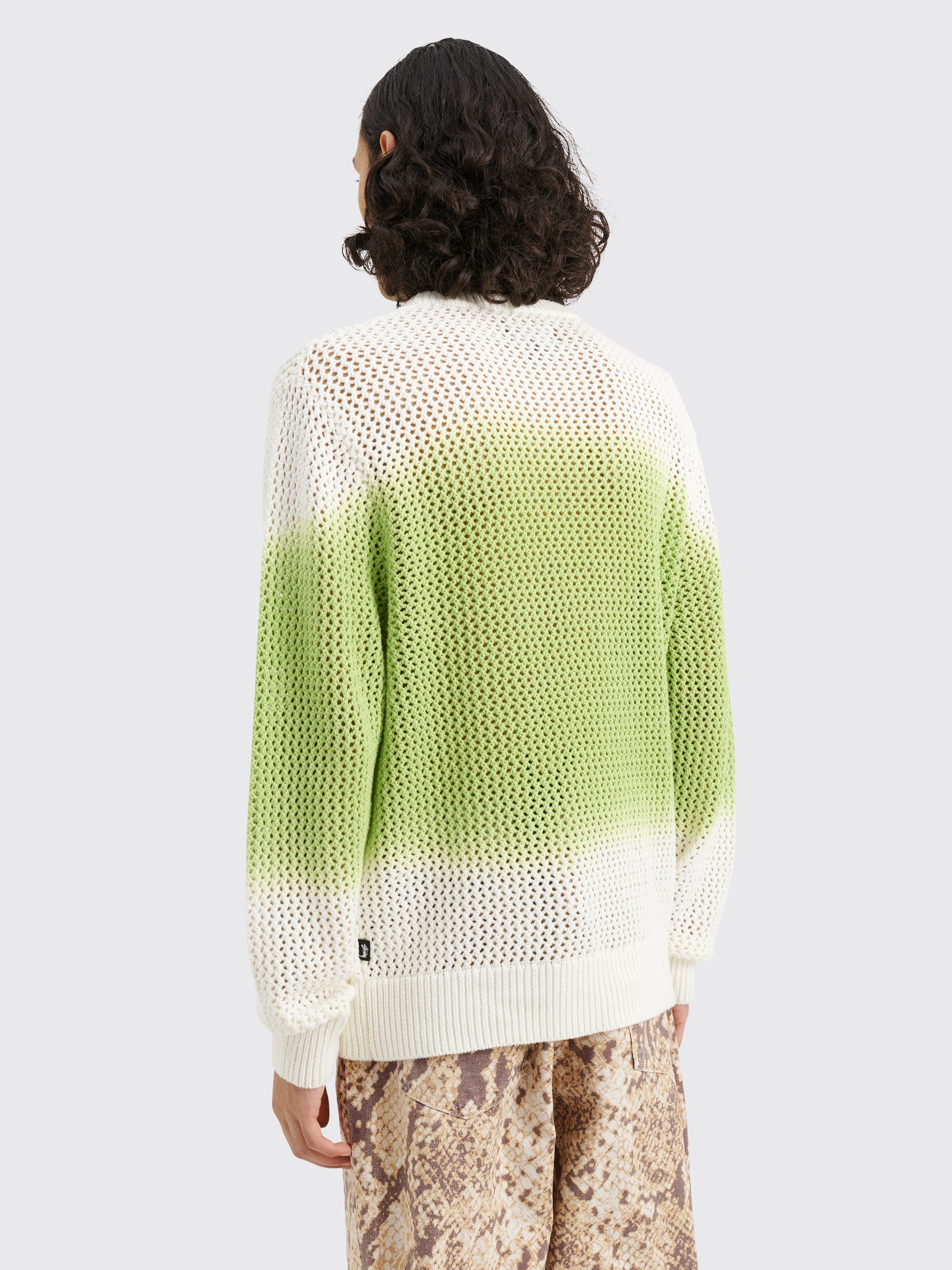 Stüssy Pigment Dyed Loose Guage Sweater Bright Green
