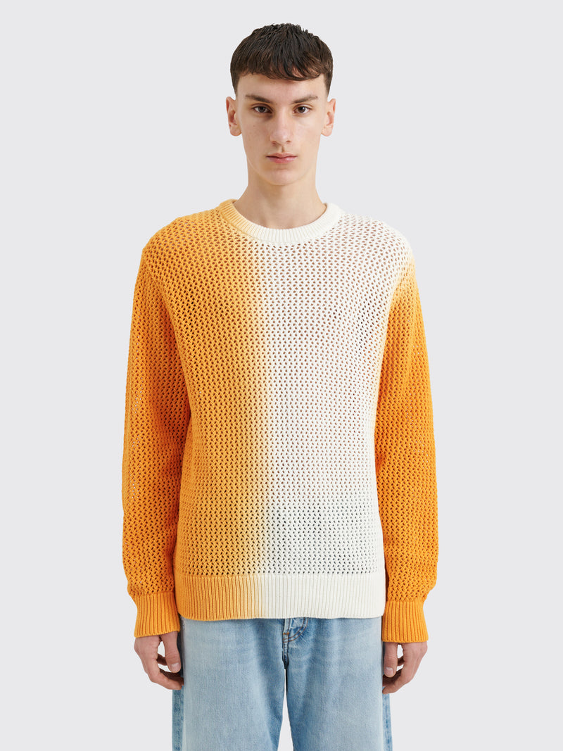 Stüssy - pigment dyed loose guage sweater orange