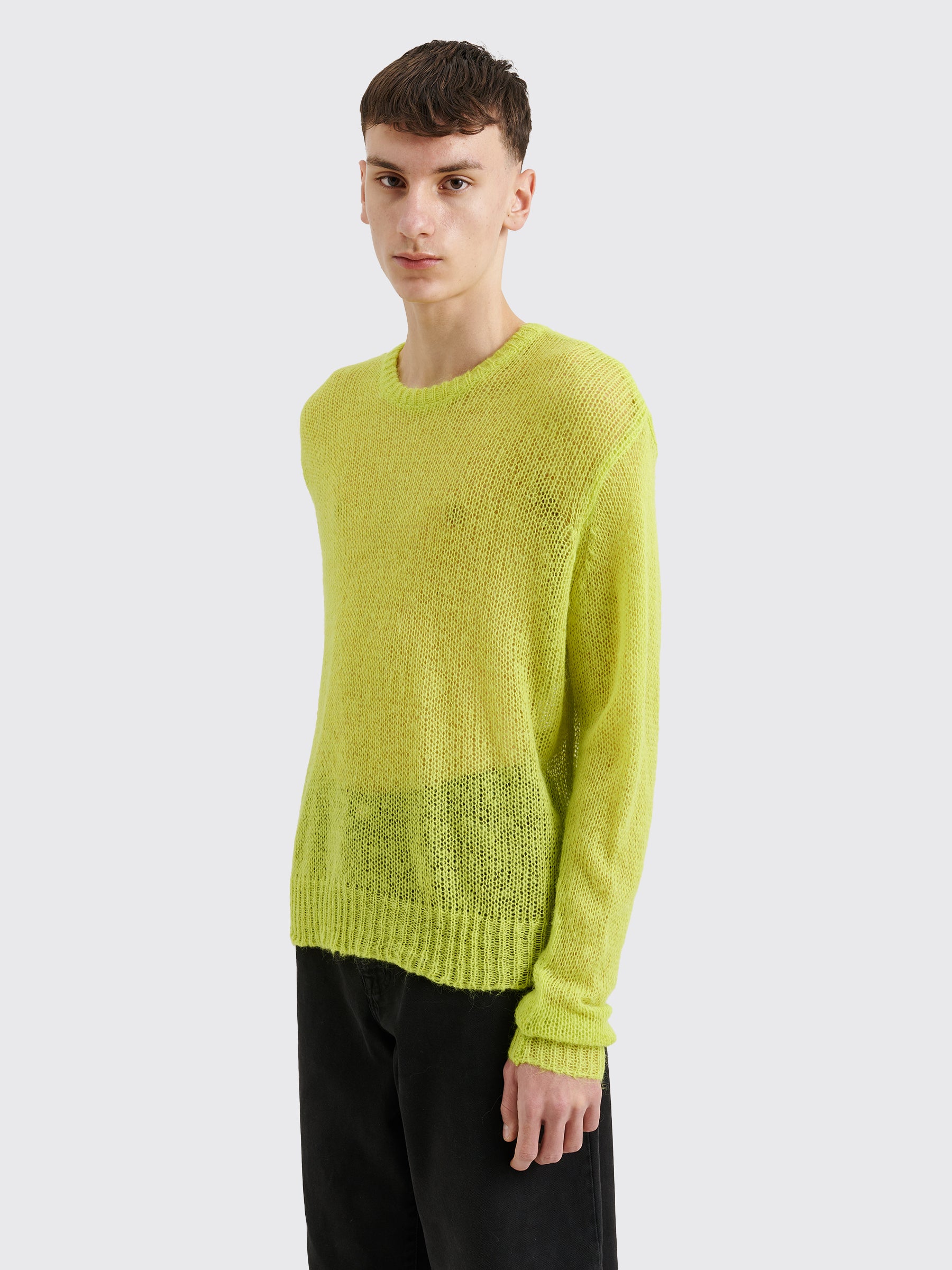 Stüssy S Loose Knit Sweater Lime