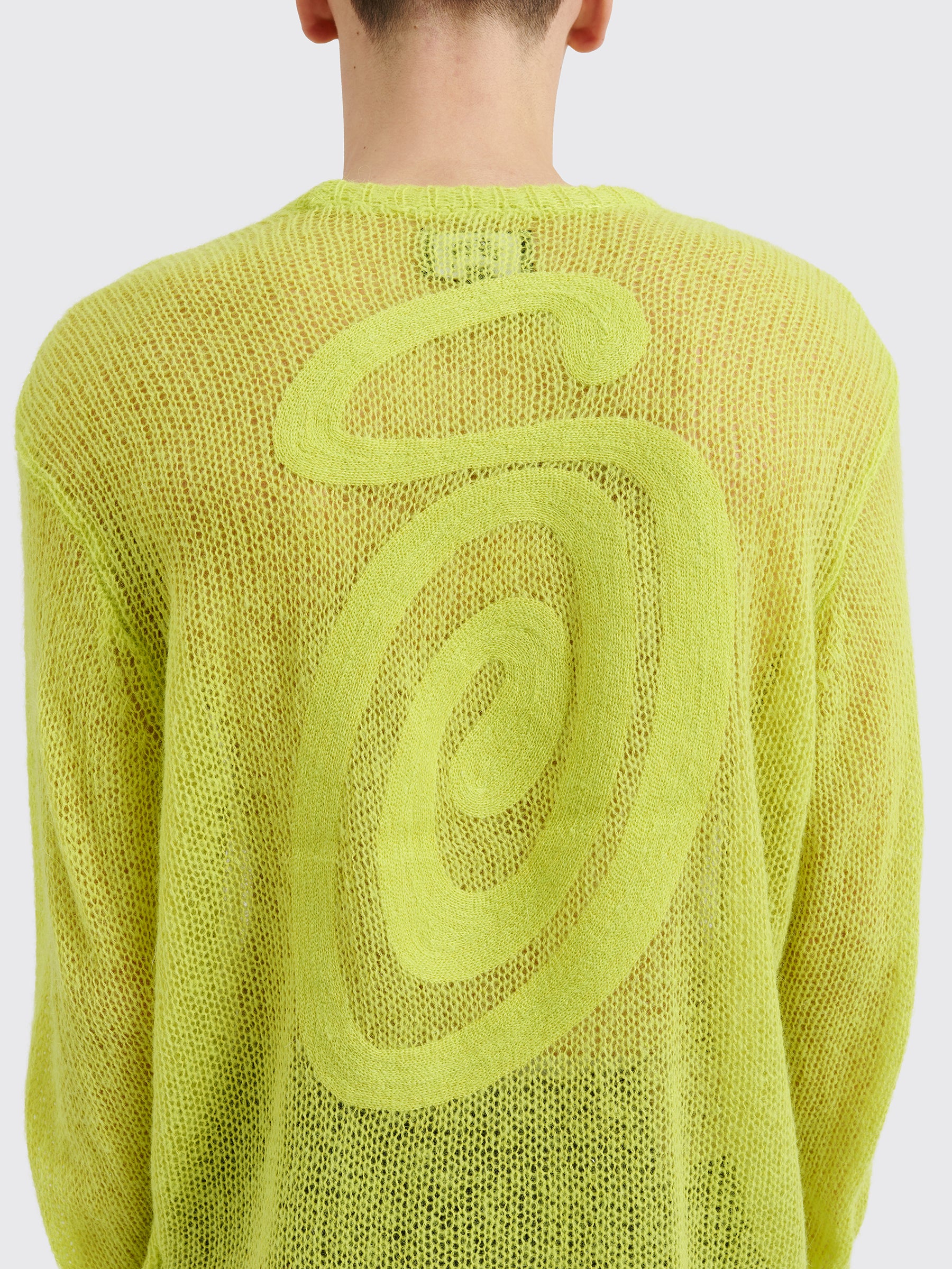 Stüssy S Loose Knit Sweater Lime