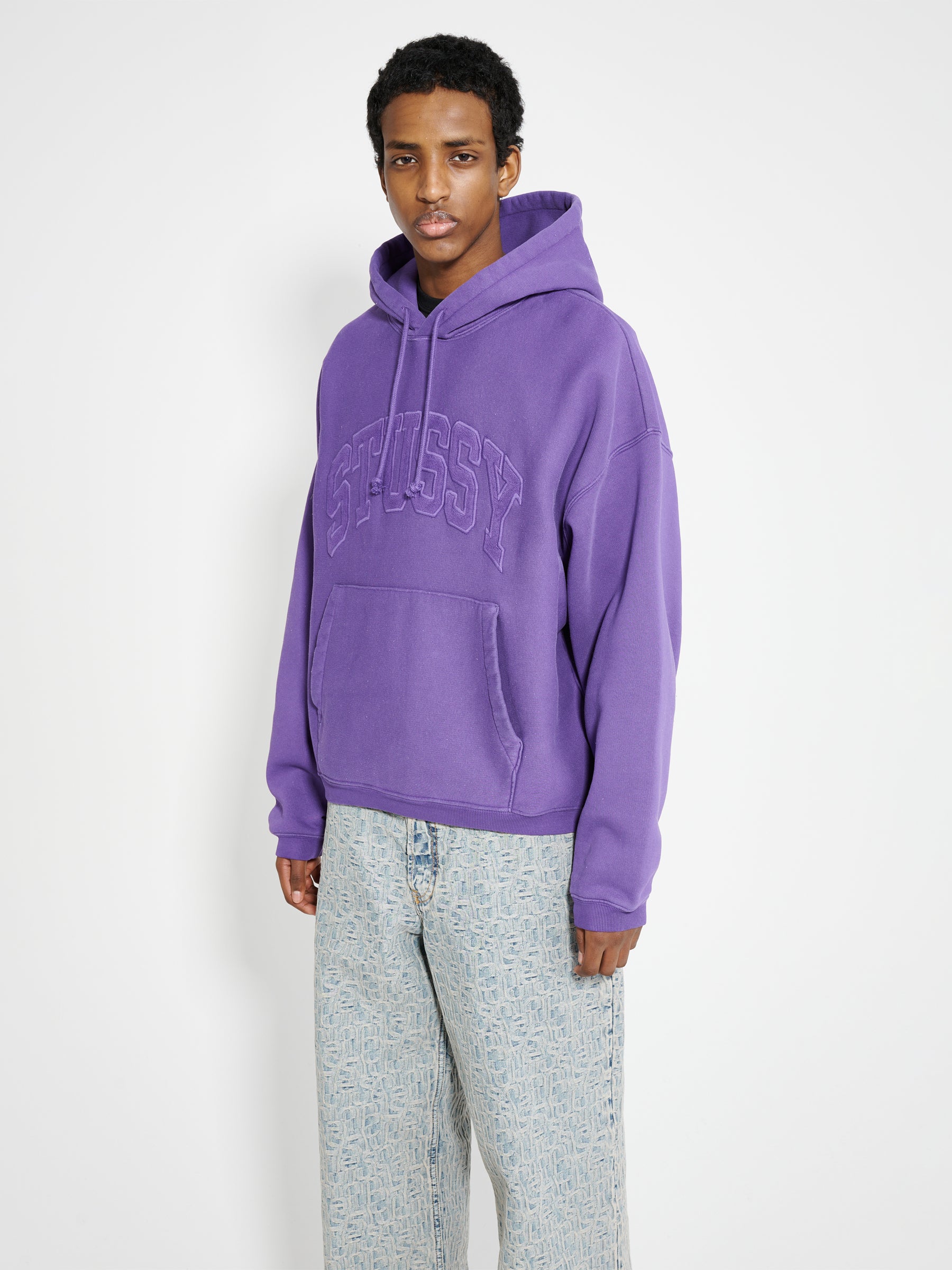 Stüssy Embroidered Relaxed Hood Purple