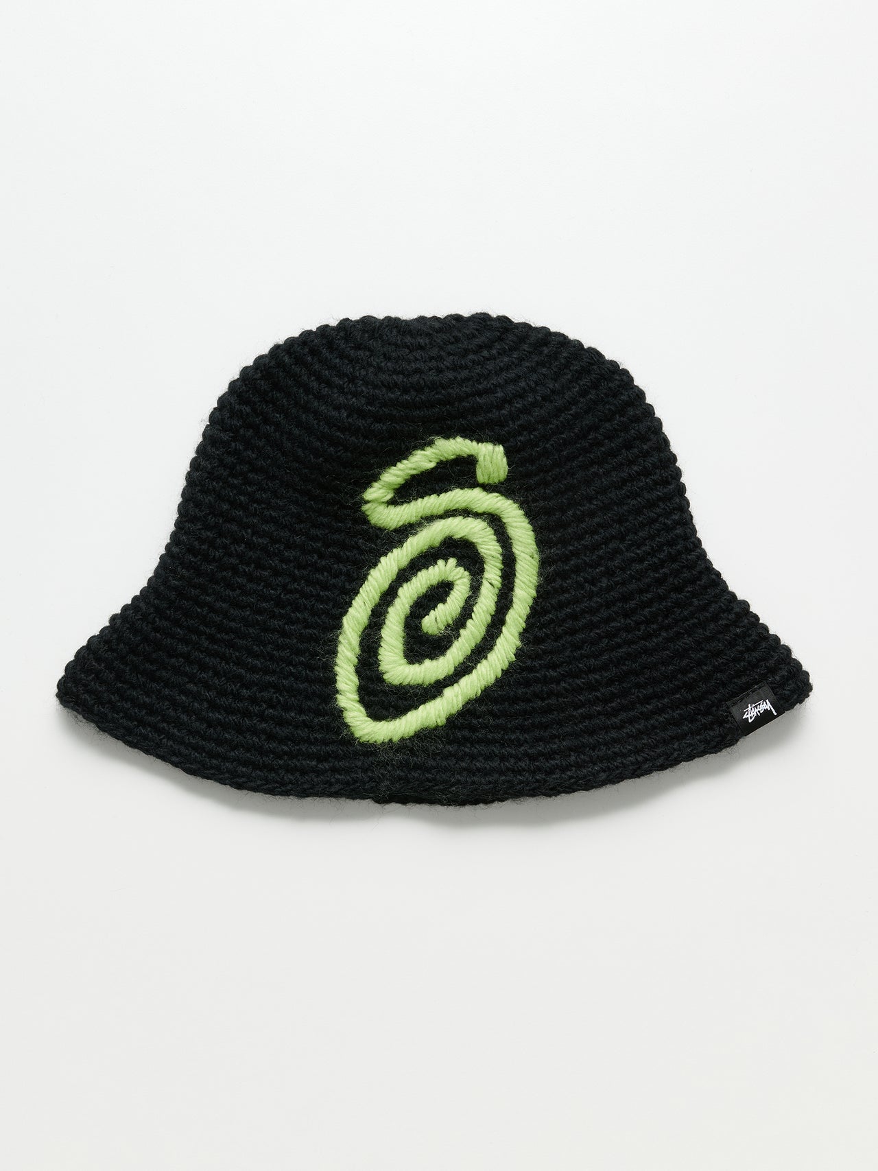 Stüssy Swirly S Knit Bucket Hat Black