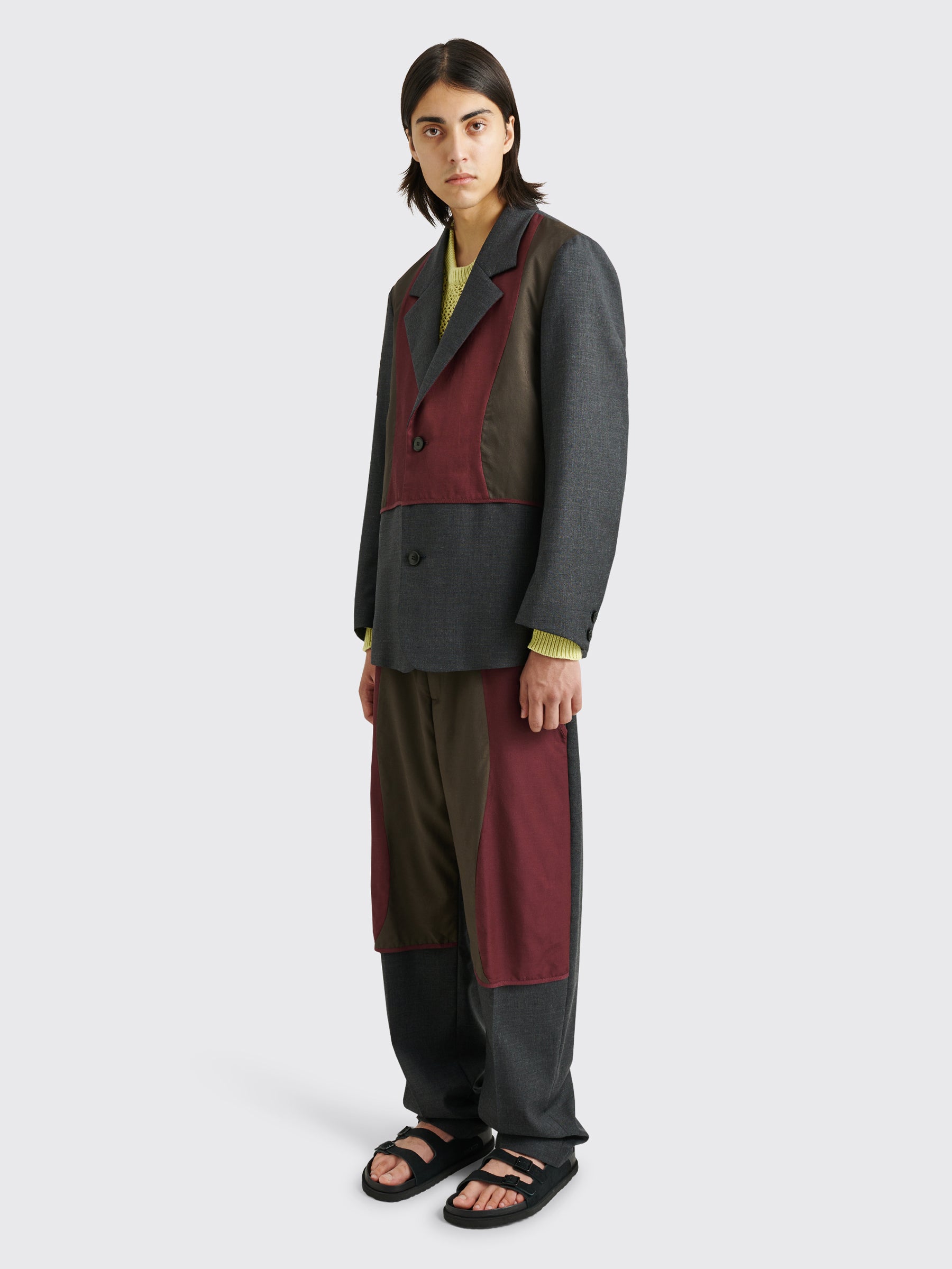 TRES BIEN ATELJÉ Double Front Suit Jacket Wool Dark Grey