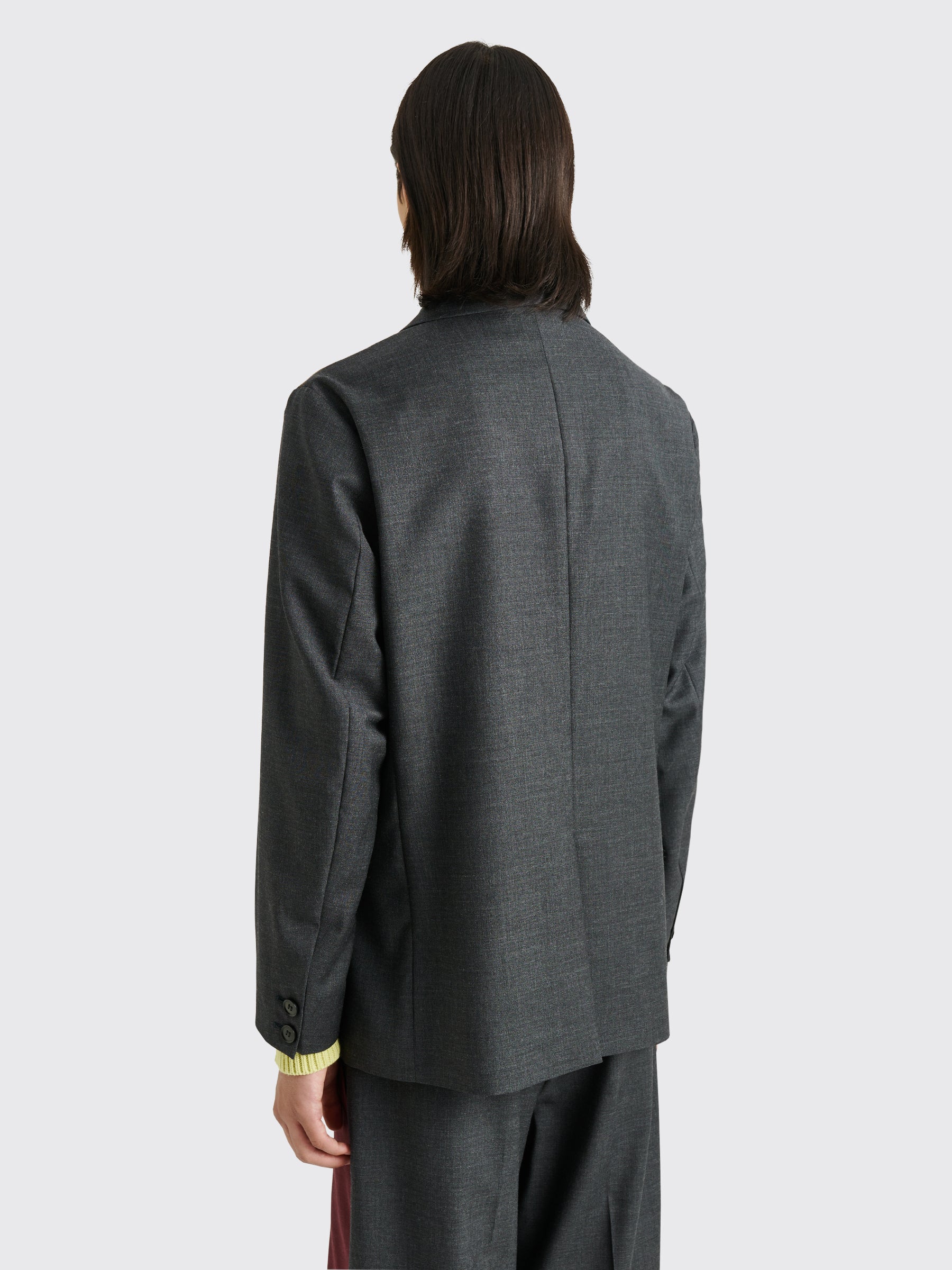 TRES BIEN ATELJÉ Double Front Suit Jacket Wool Dark Grey
