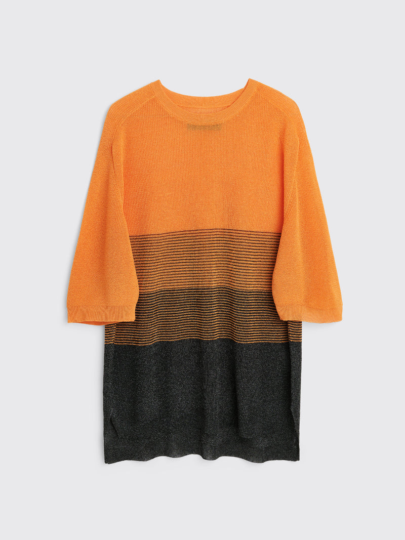 Très Bien - everywear gradient sports knit orange / black