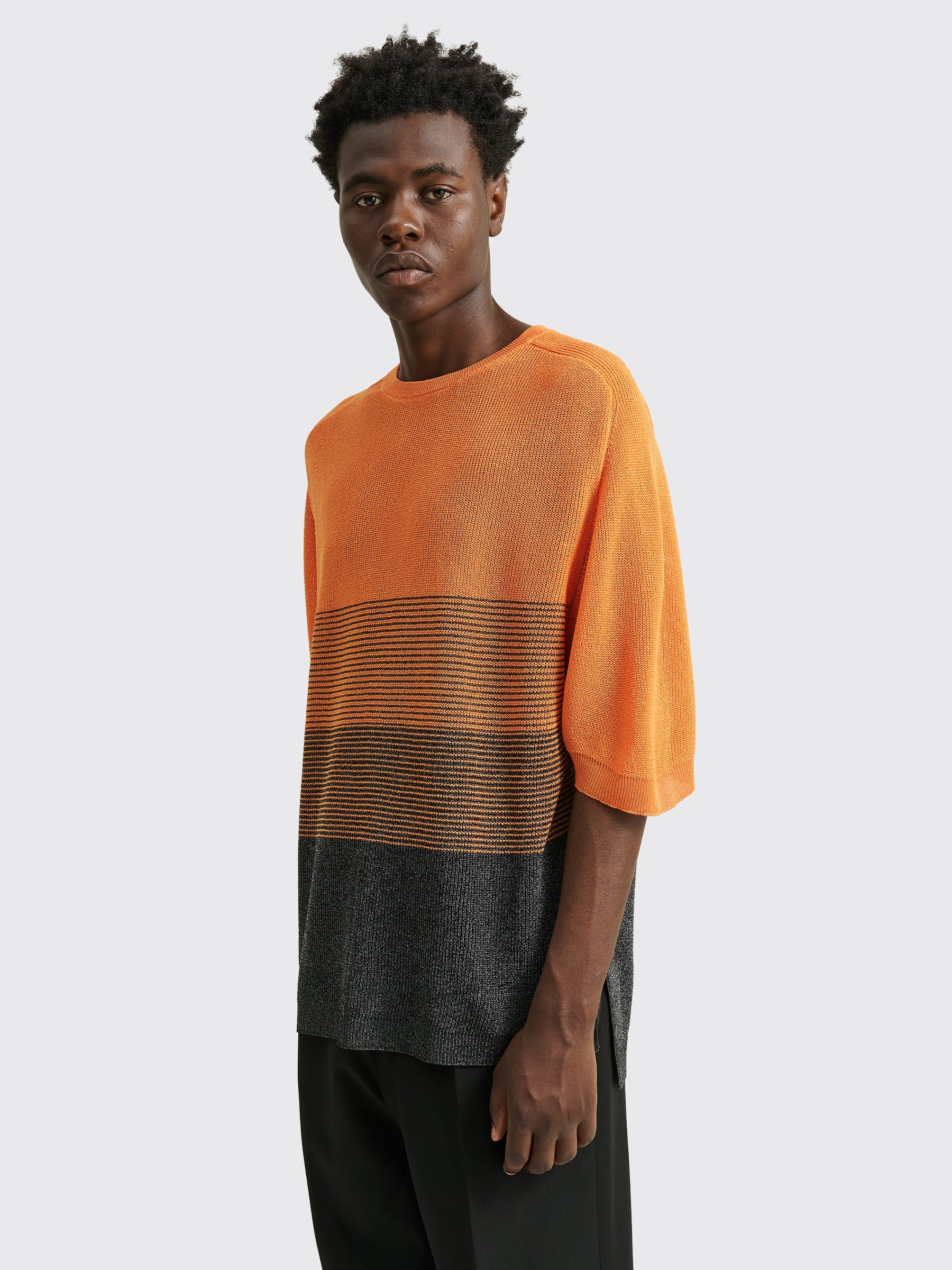 TRÈS BIEN everywear Gradient Sports Knit Orange / Black
