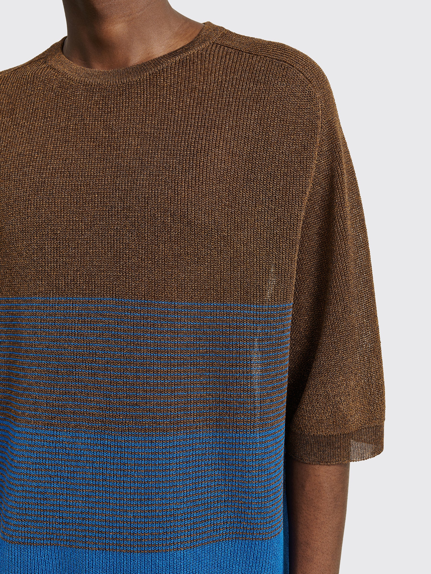 TRÈS BIEN everywear Gradient Sports Knit Brown / Blue