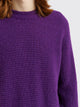 TRÈS BIEN everywear Split Knitted Sweater Wool Blend Purple / Navy