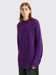 TRÈS BIEN everywear Split Knitted Sweater Wool Blend Purple / Navy
