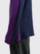 TRÈS BIEN everywear Split Knitted Sweater Wool Blend Purple / Navy