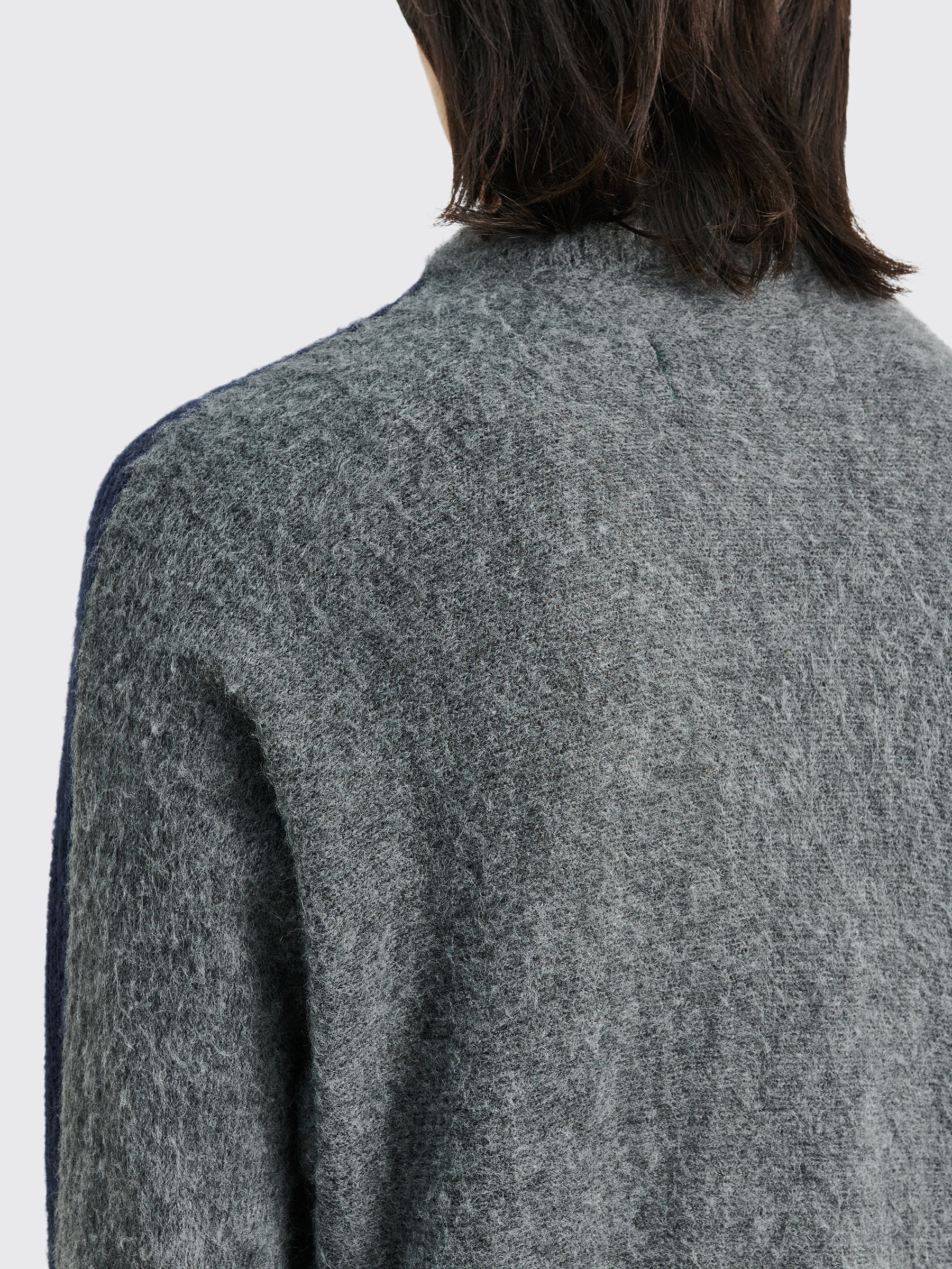 TRÈS BIEN everywear Split Knitted Sweater Wool Blend Navy / Grey
