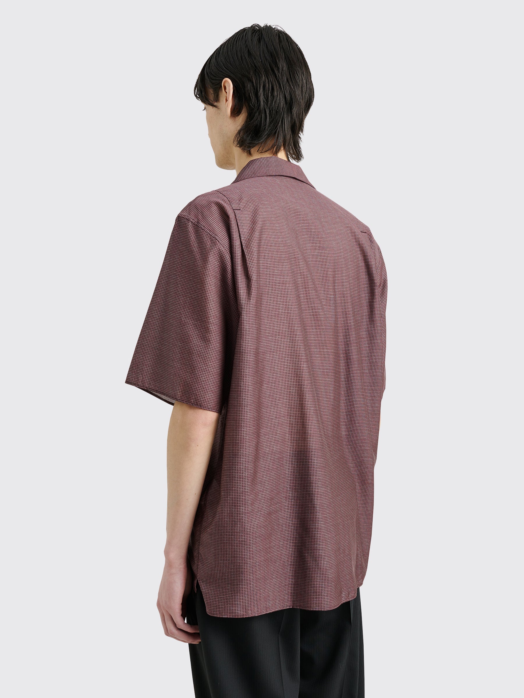 TRÈS BIEN everywear Short Sleeve Viscose Maroon Check