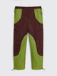 TRÈS BIEN everywear Tech Panelled Trousers Nylon Burgundy / Green