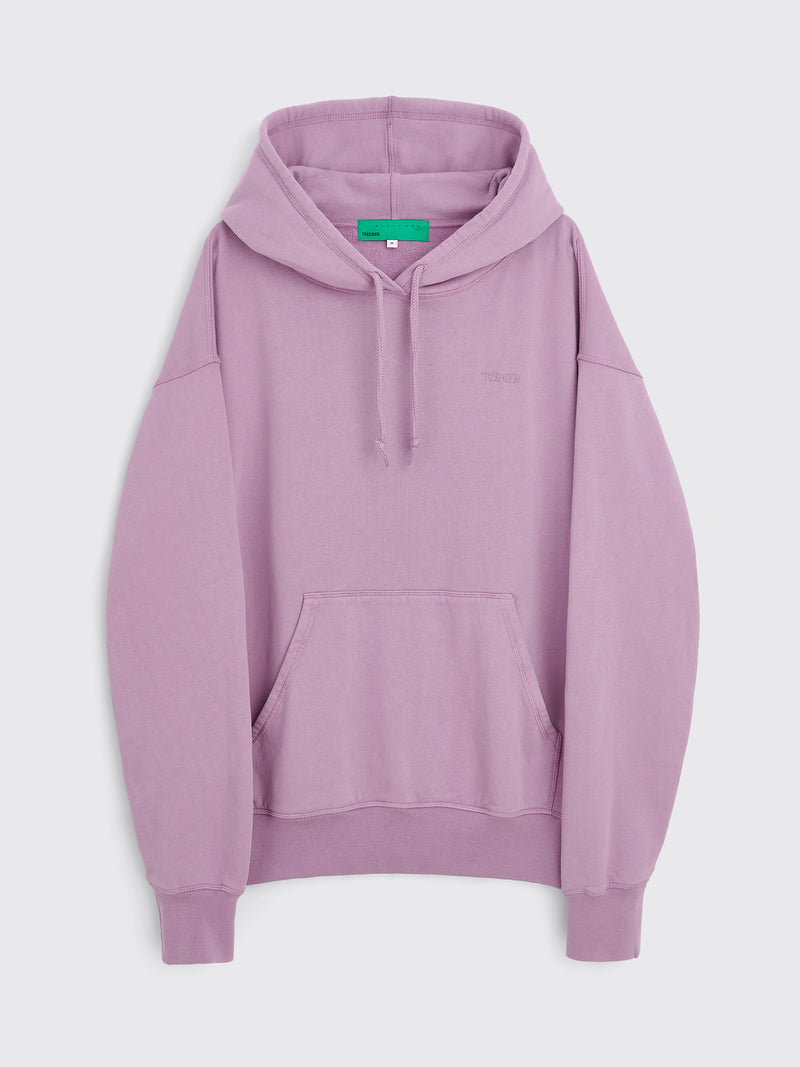 Très Bien - everywear garment dye hoodie cotton purple