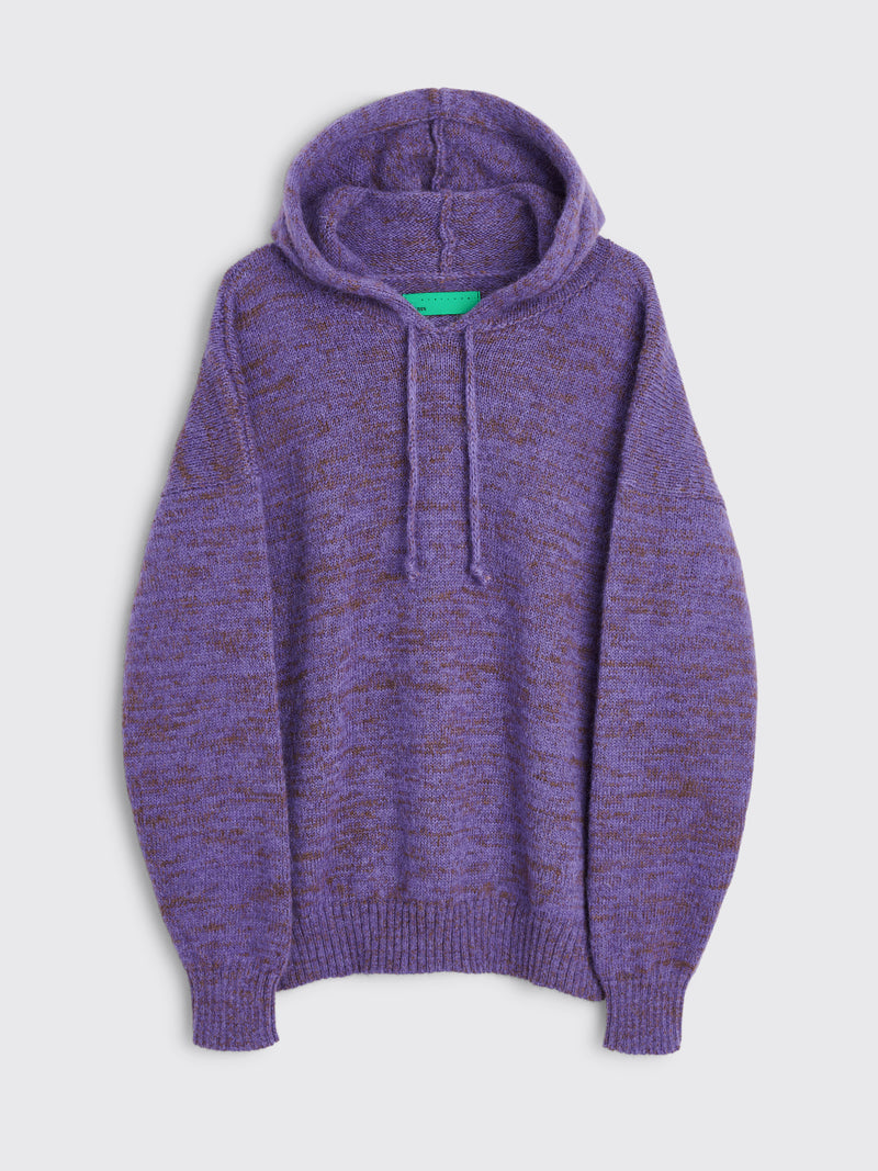 Très Bien - everywear knitted hoodie alpaca mohair purple