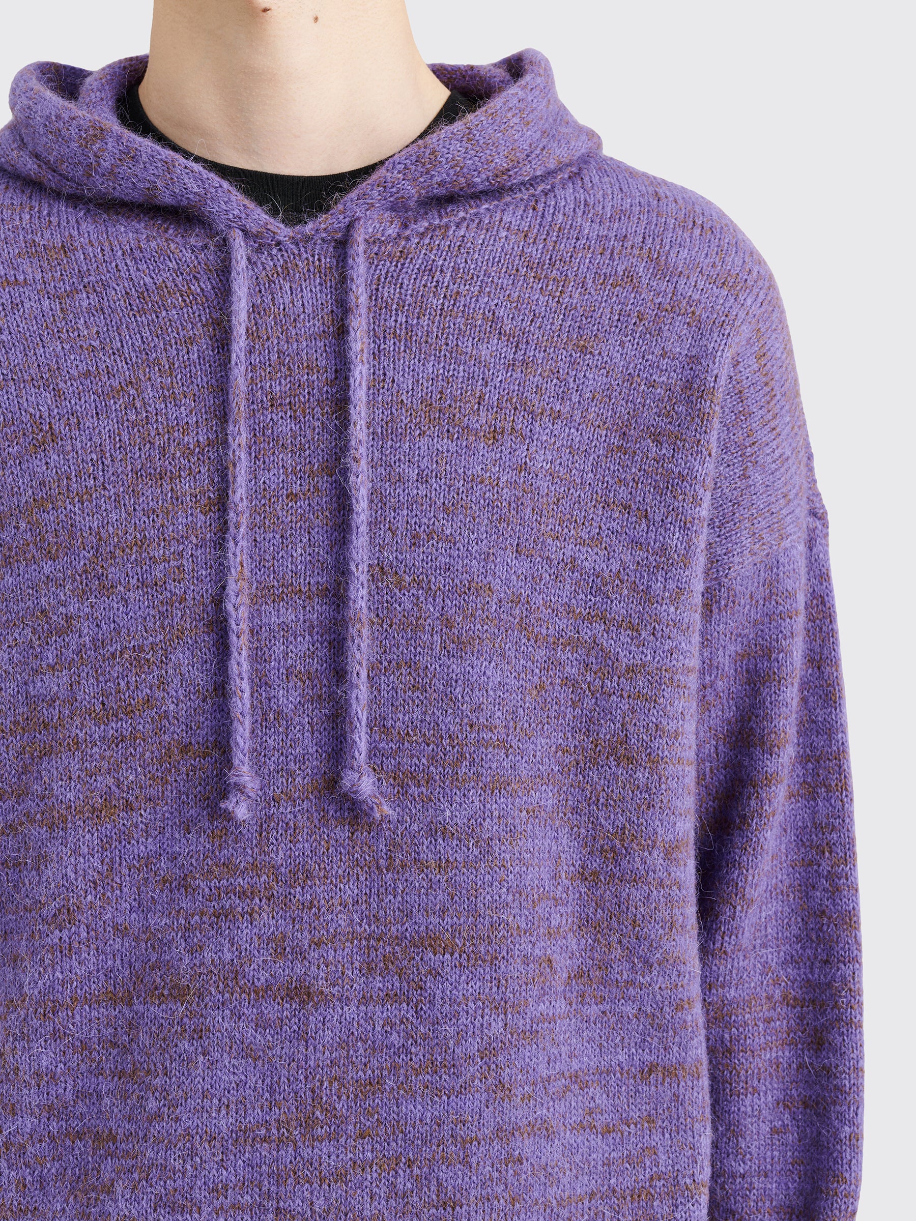 TRÈS BIEN everywear Knitted Hoodie Alpaca Mohair Purple