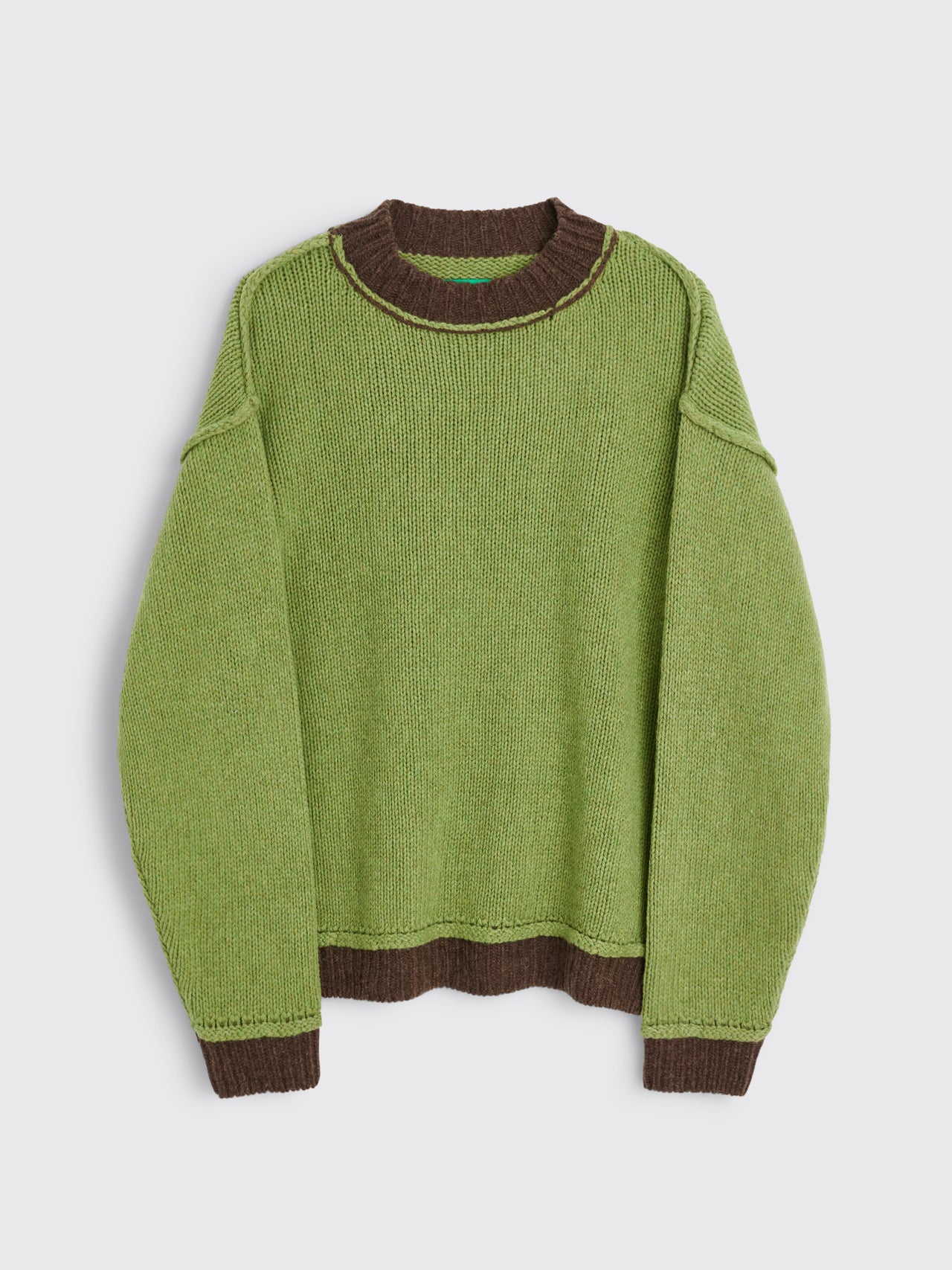 TRÈS BIEN everywear Inside Out Sweater Wool Green Brown