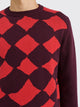 TRÈS BIEN everywear Pattern Knitted Sweatshirt Cotton Cashmere Burgundy / Red