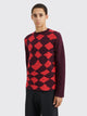 TRÈS BIEN everywear Pattern Knitted Sweatshirt Cotton Cashmere Burgundy / Red