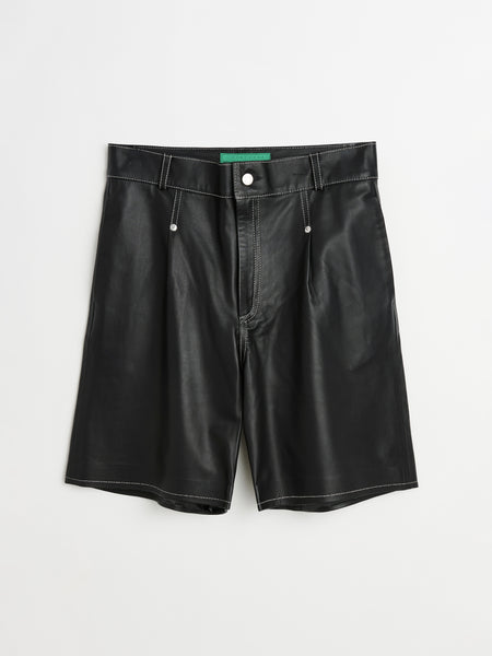 TRÈS BIEN everywear Leather Work Shorts Lambskin Black – Très Bien