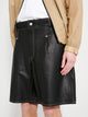 TRÈS BIEN everywear Leather Work Shorts Lambskin Black