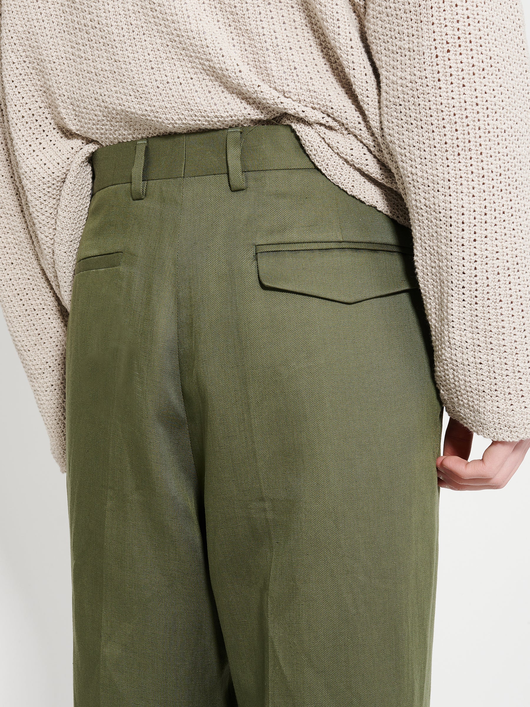 TRÈS BIEN everywear Suit Trousers Technical Linen Green