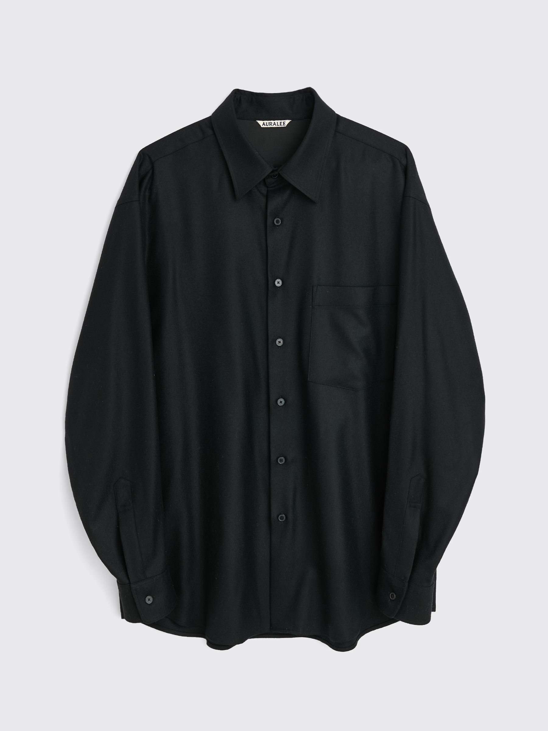 Auralee Super Light Wool Shirt Black
