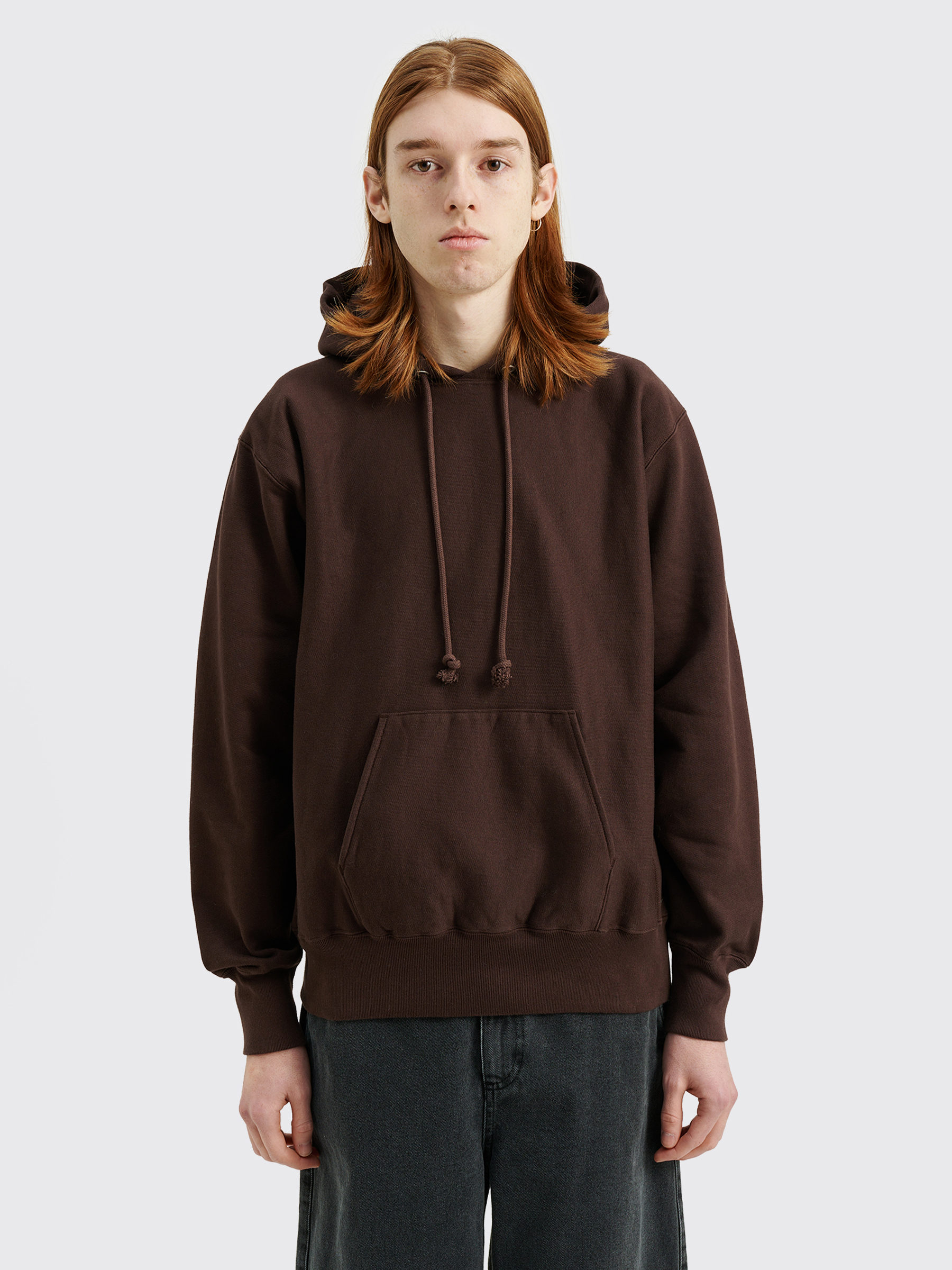 Très Bien - Auralee High Count Heavy Hooded Sweater Dark Brown