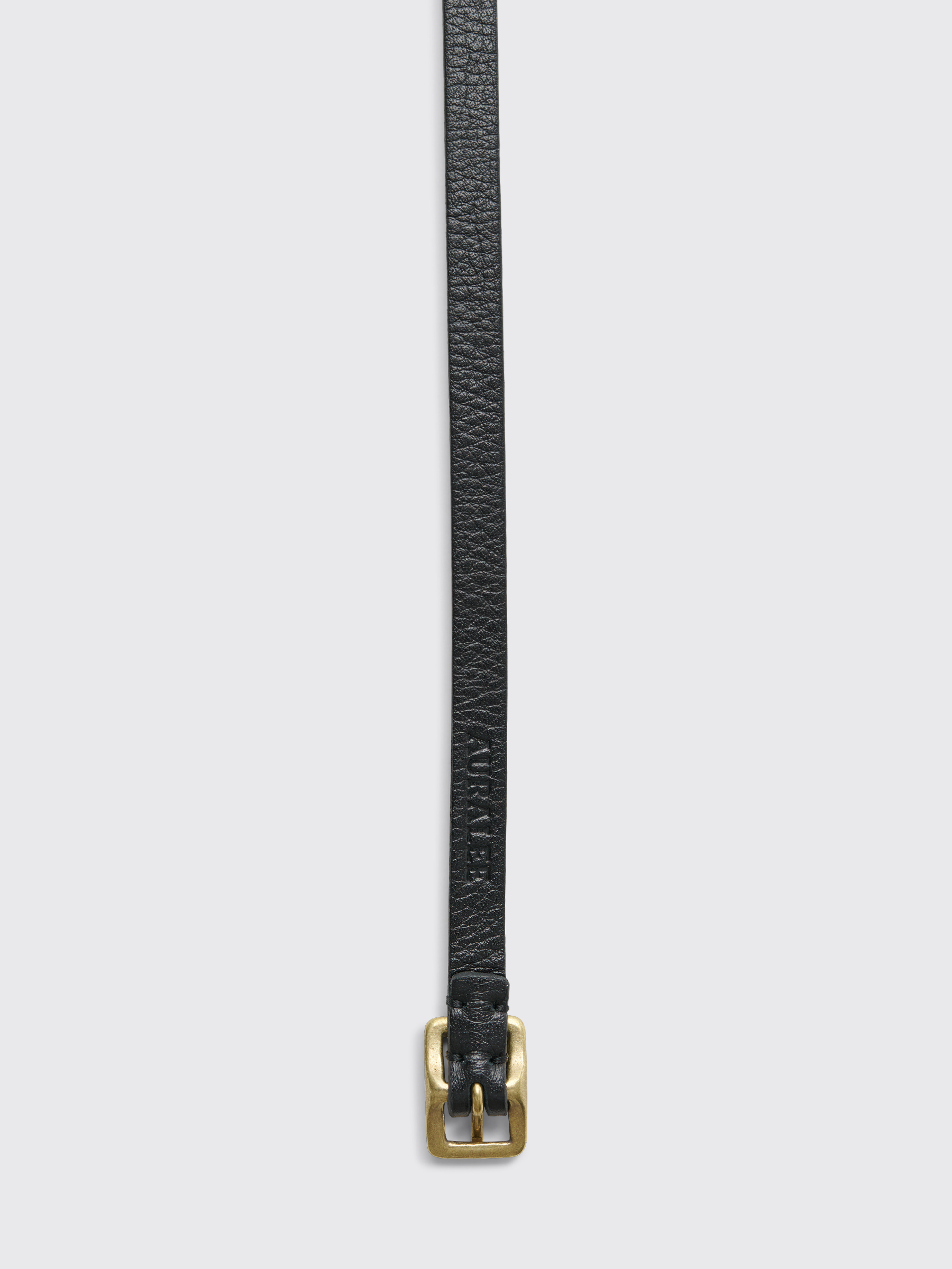 Très Bien - Auralee Leather Narrow Long Belt Black