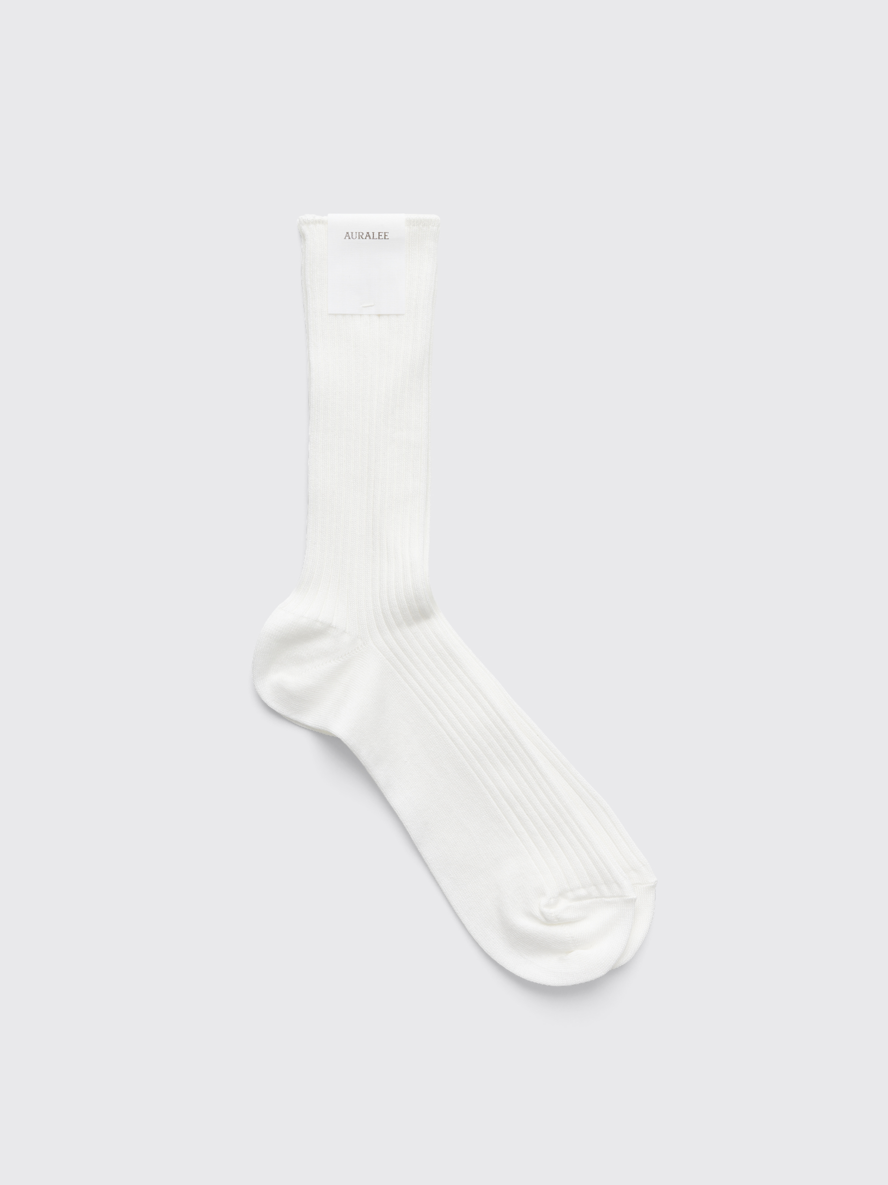 Très Bien - Auralee Giza High Gauge Socks White