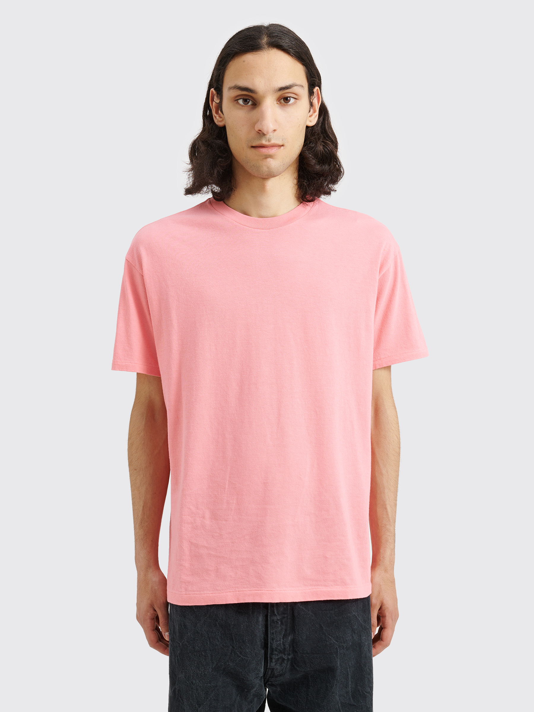 Auralee Seamless Crew Neck T-shirt Pink