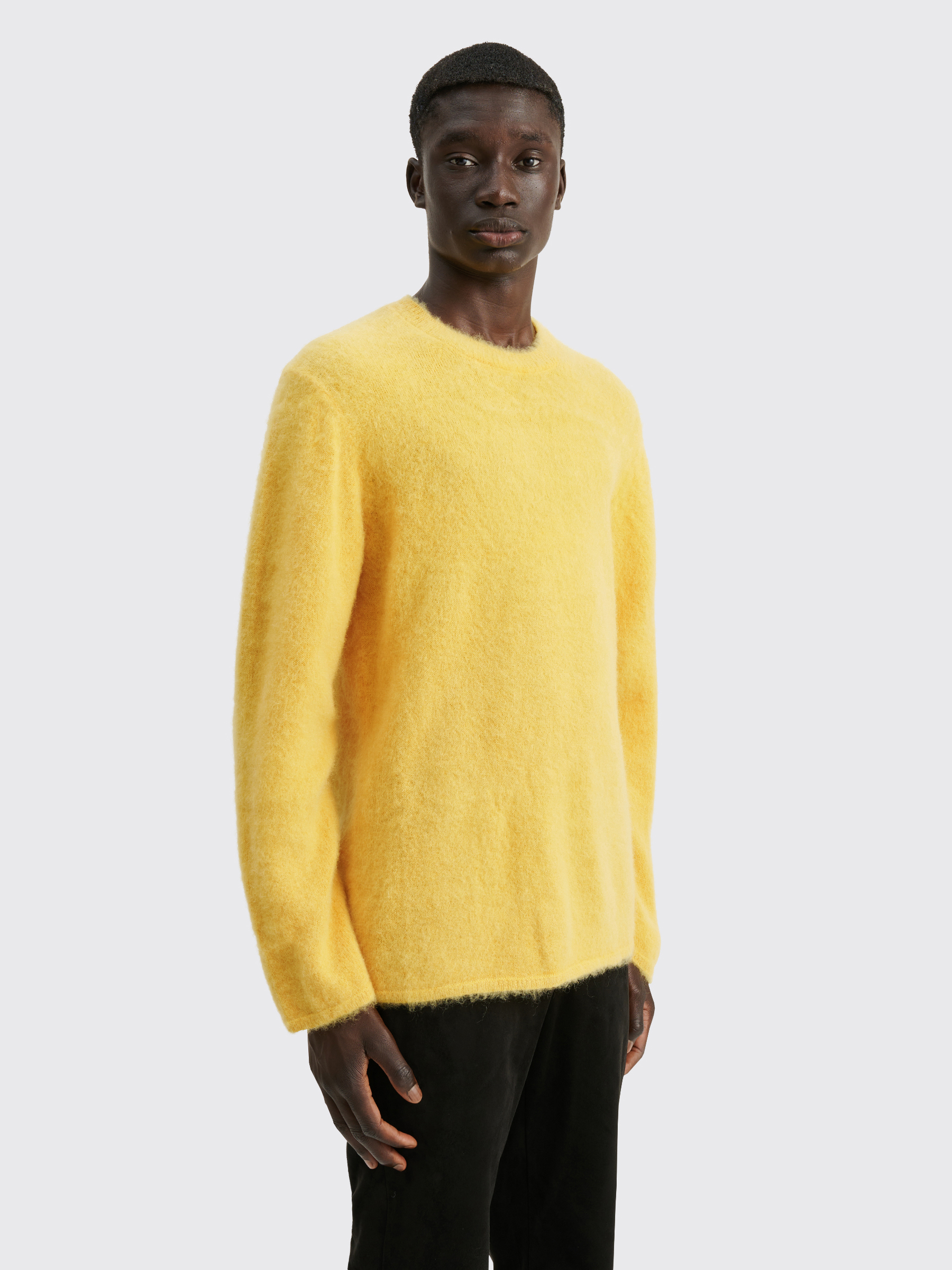 Très Bien - Comme des Garçons Homme Plus Mohair Wool Knit Sweater Yellow