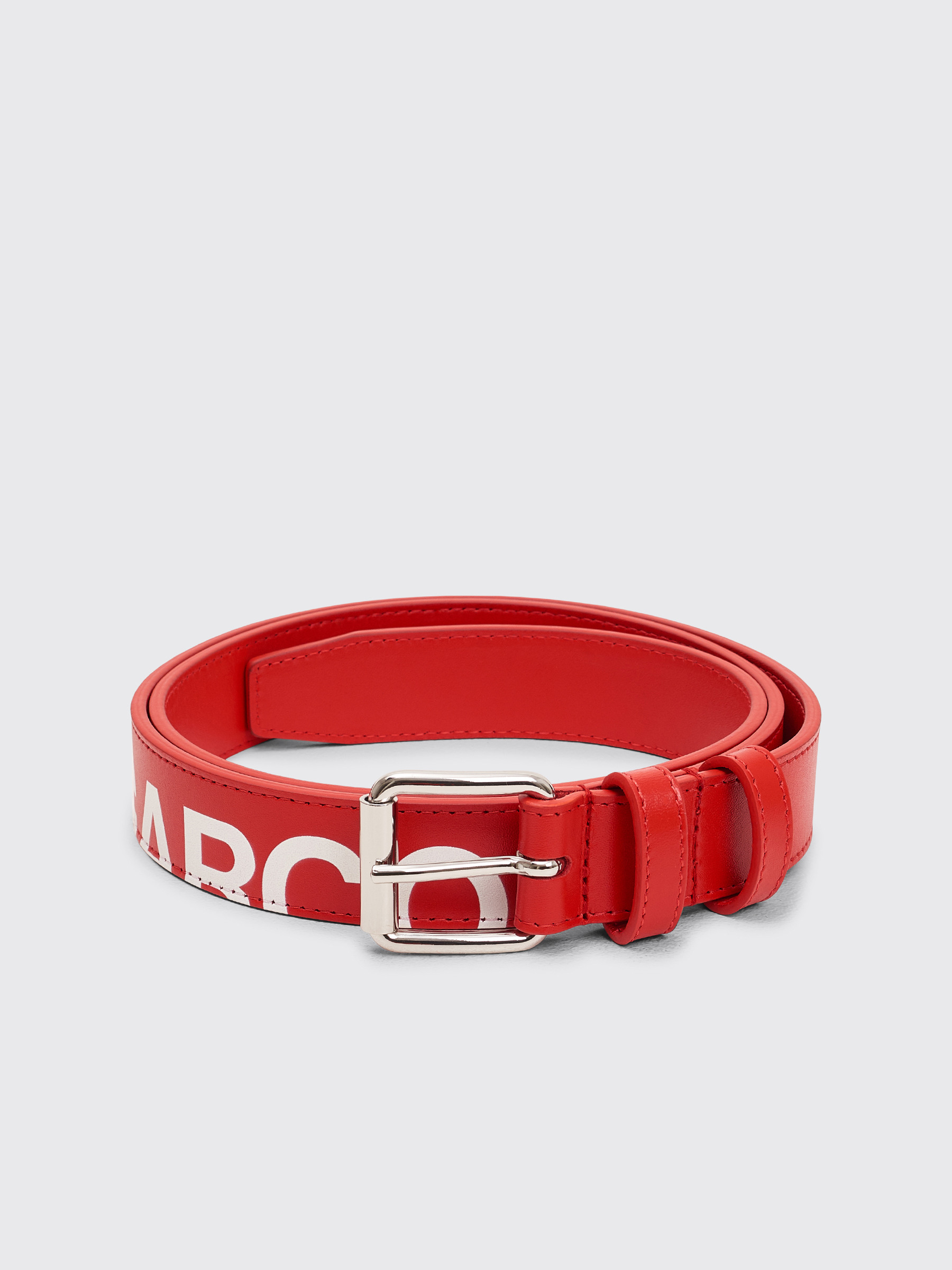 Très Bien - Comme des Garçons Wallet Huge Logo Leather Belt Red