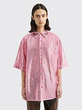Acne Studios Sequined Short Sleeve Shirt Pink