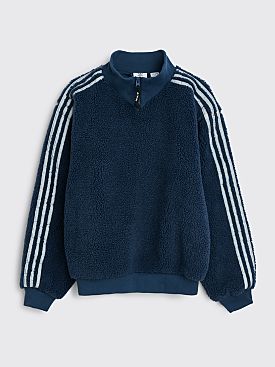 adidas by Blondey Sherpa Crew Mineral Blue / Reflective Silver