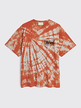 Aries Temple Tie Dye T-shirt Orange