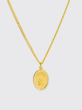 Aries Fly Paved Pendant Necklace Gold