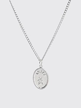 Aries Fly Paved Pendant Necklace Silver