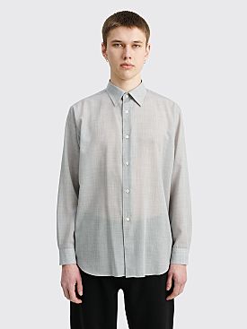 Auralee Sheer Wool Silk Shirt Top Grey